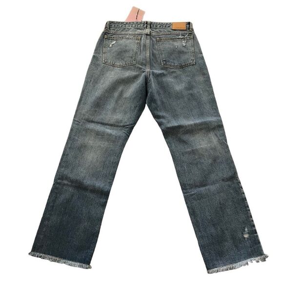 AVEC LES FILLES Distressed Straight Leg Jeans Size 30 - Picture 2 of 4
